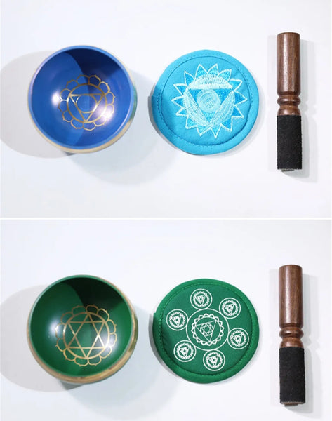 7 Piece set of Tibetan Singing Bowls