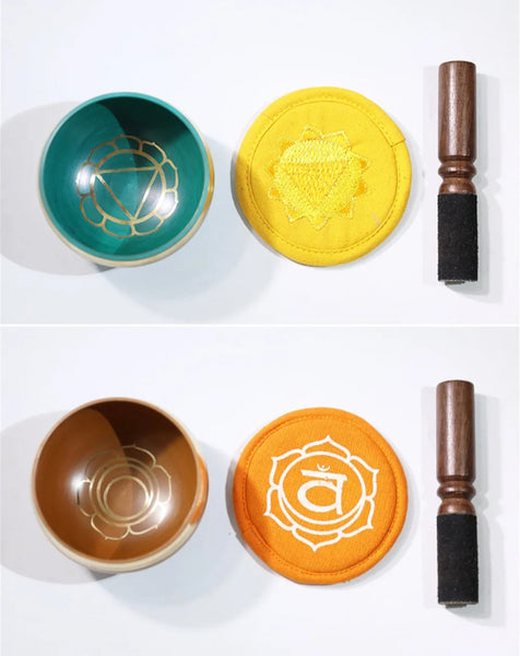 7 Piece set of Tibetan Singing Bowls