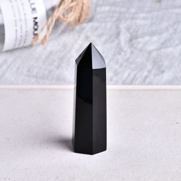 1PC Natural Rock Obsidian Crystal Point