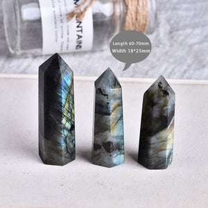 1PC Natural Crystal Labradorite Crystal Point