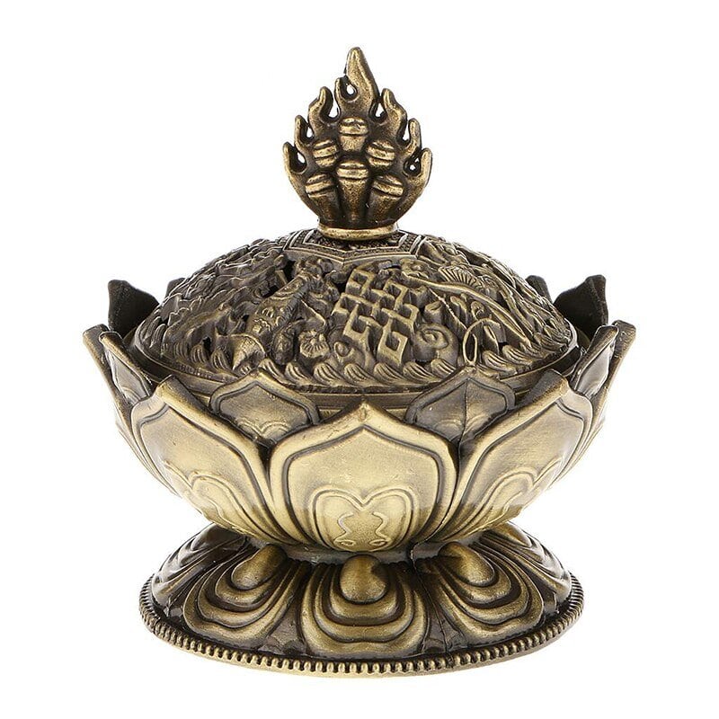 Bronze Lotus Cone Incense Burner