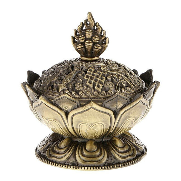 Bronze Lotus Cone Incense Burner