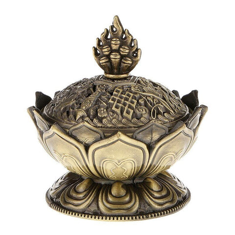 Bronze Lotus Cone Incense Burner