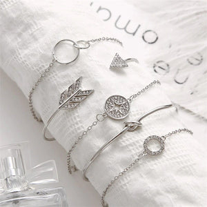 Bohemian 5 Piece Set Arrow Crystal Round Bracelet's