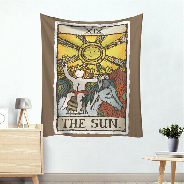 Tarot Card Tapestry Wall Hanging in Colour