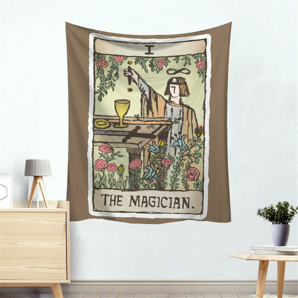 Tarot Card Tapestry Wall Hanging in Colour