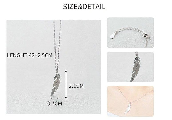 Bohemia Elegant Feather Pendant Necklace