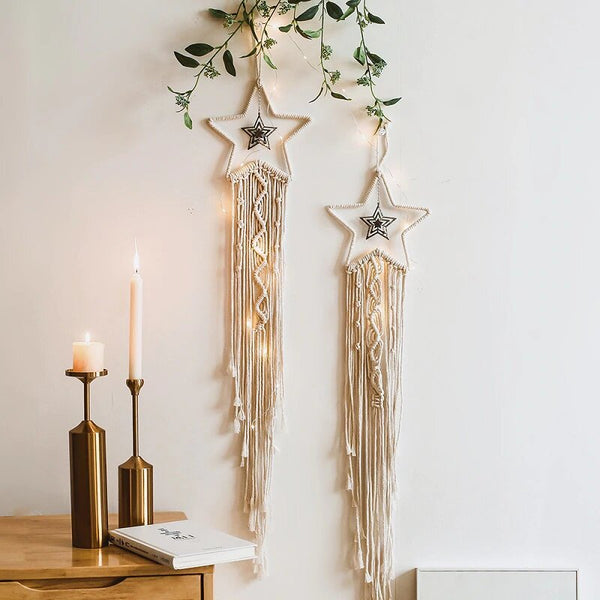 Crescent Moon Macramé Dreamcatcher