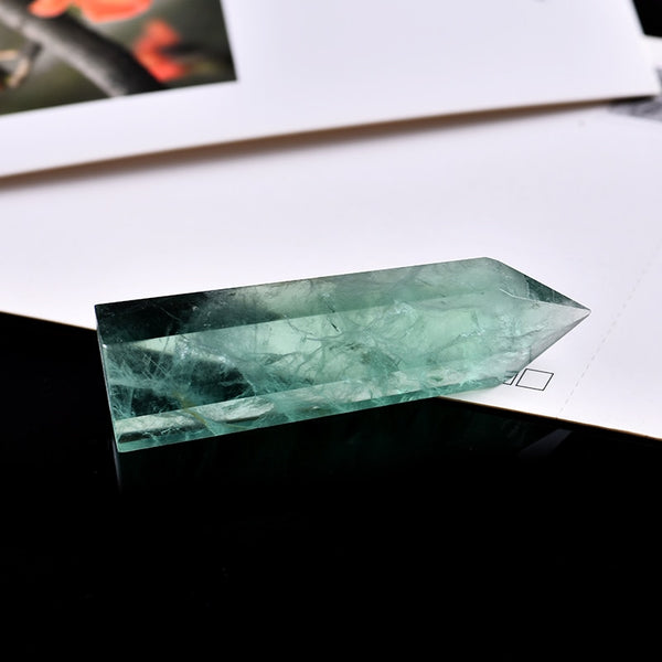 1PC Natural Green Fluorite Crystal Point