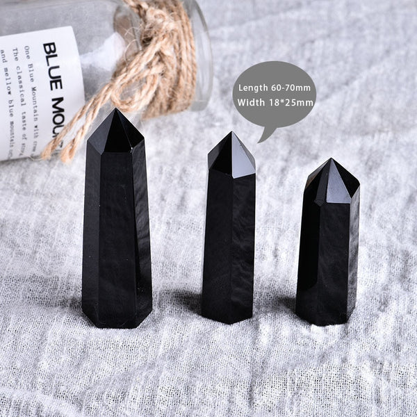 1PC Natural Rock Obsidian Crystal Point