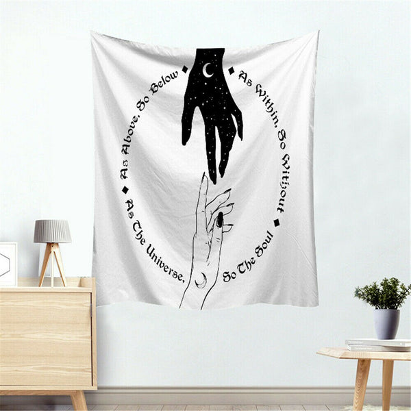 Tarot Card Tapestry Wall Hanging in Colour