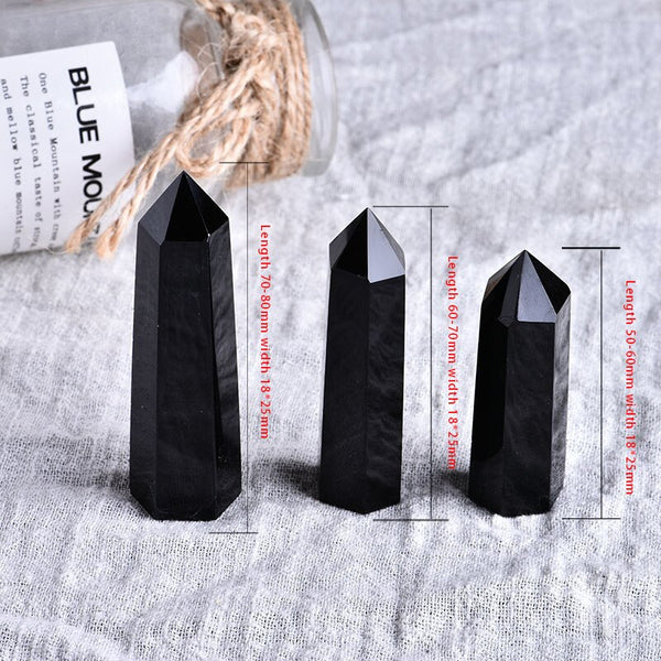 1PC Natural Rock Obsidian Crystal Point