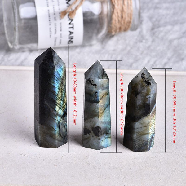 1PC Natural Crystal Labradorite Crystal Point