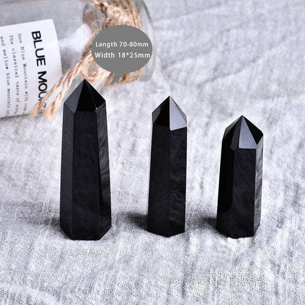 1PC Natural Rock Obsidian Crystal Point