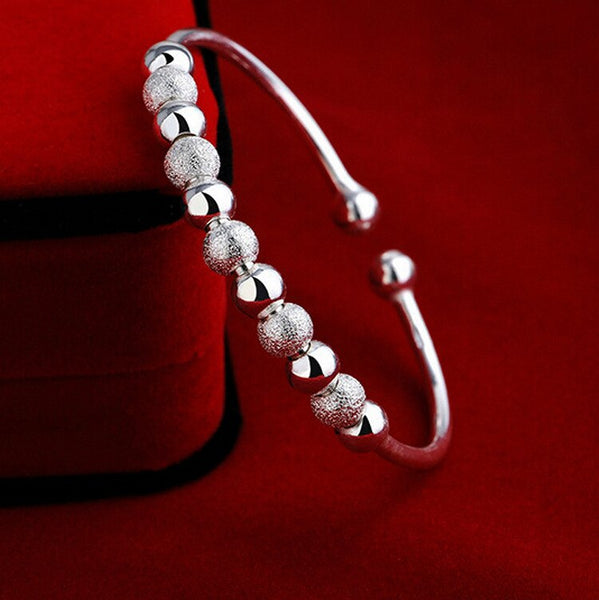 Sterling Silver Bead Cuff Bracelet