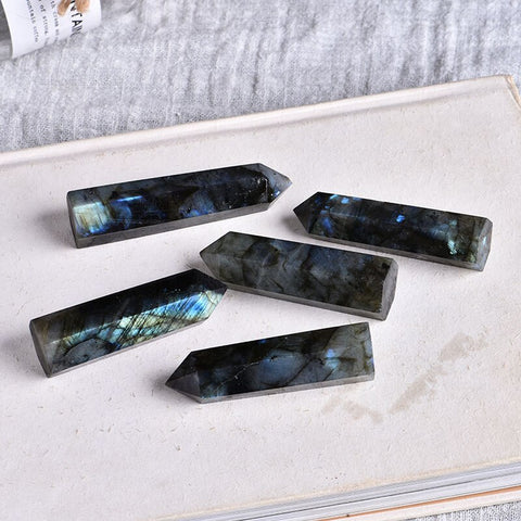 1PC Natural Crystal Labradorite Crystal Point