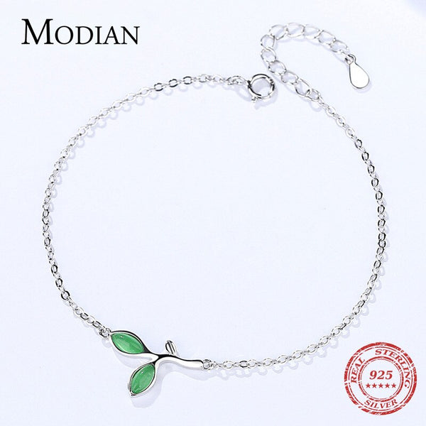 Sterling Silver Natural Peridot Bracelet