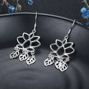 Sterling Silver Lotus Earings
