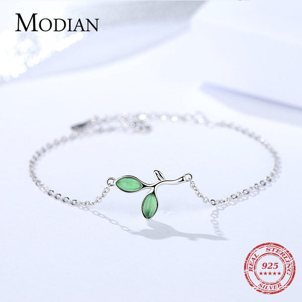 Sterling Silver Natural Peridot Bracelet