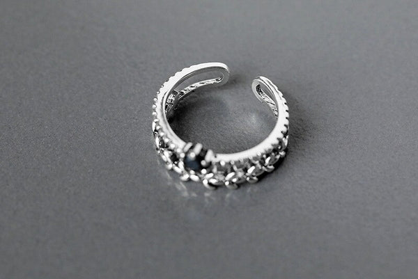 Sterling Silver Rings Branch Layer