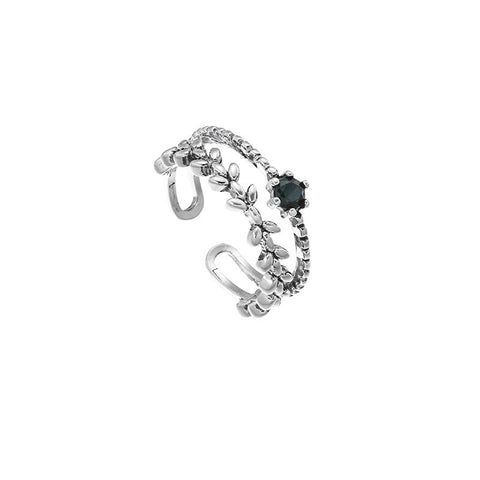 Sterling Silver Rings Branch Layer