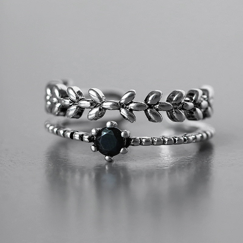 Sterling Silver Rings Branch Layer