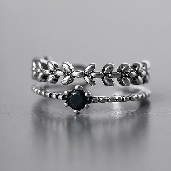 Sterling Silver Rings Branch Layer