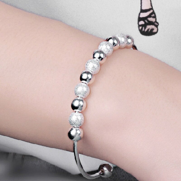 Sterling Silver Bead Cuff Bracelet