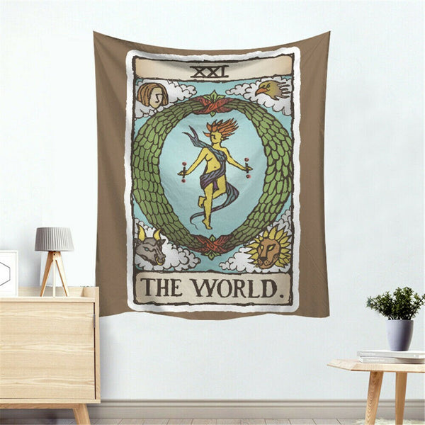 Tarot Card Tapestry Wall Hanging in Colour