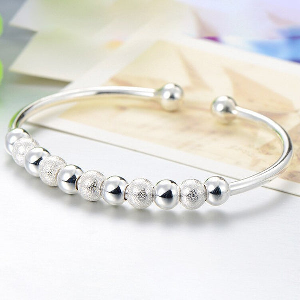 Sterling Silver Bead Cuff Bracelet