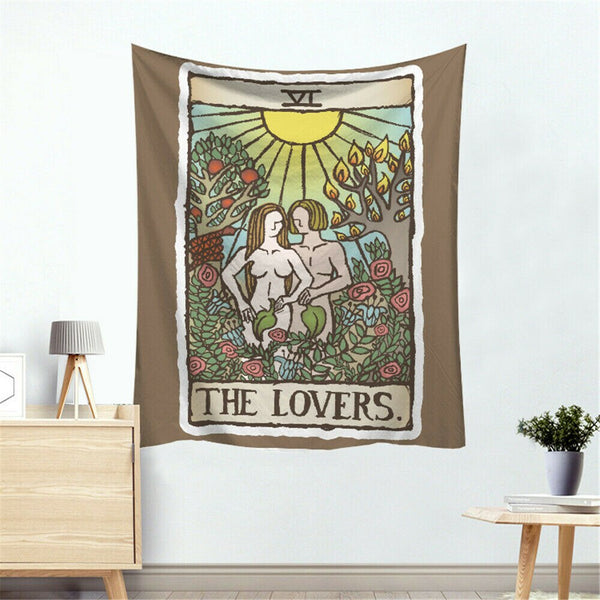 Tarot Card Tapestry Wall Hanging in Colour