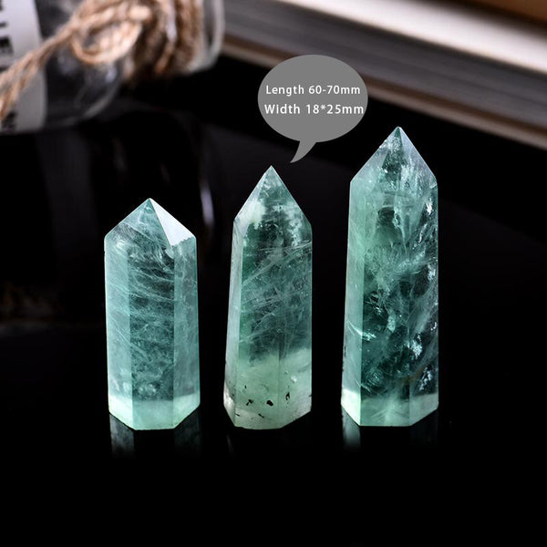 1PC Natural Green Fluorite Crystal Point