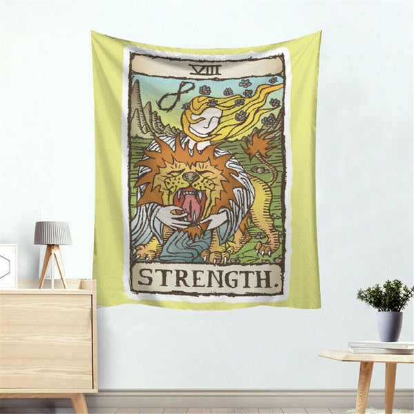 Tarot Card Tapestry Wall Hanging in Colour