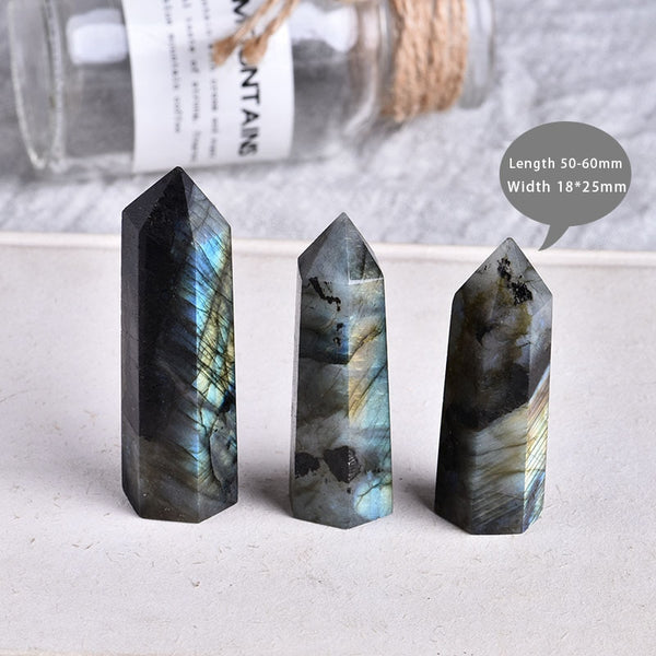1PC Natural Crystal Labradorite Crystal Point