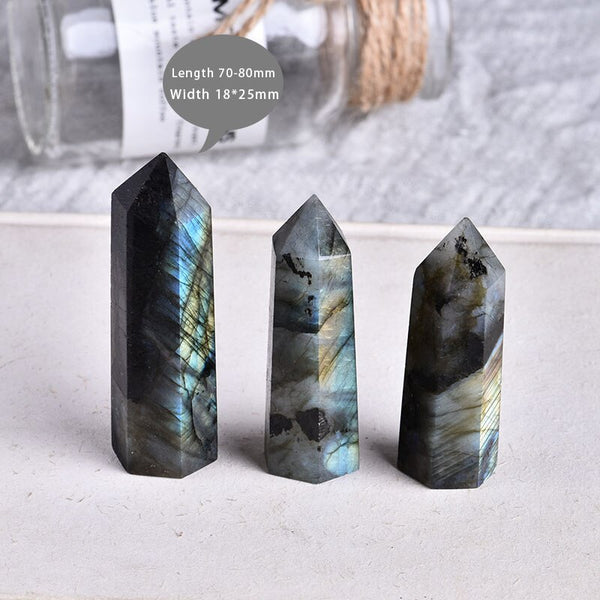 1PC Natural Crystal Labradorite Crystal Point