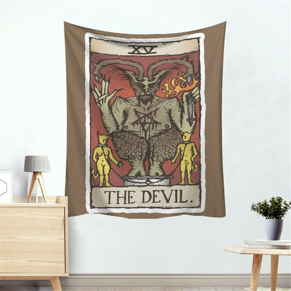 Tarot Card Tapestry Wall Hanging in Colour