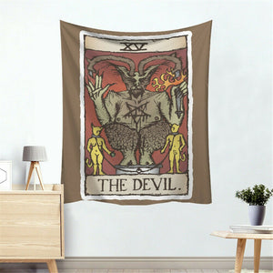 Tarot Card Tapestry Wall Hanging in Colour