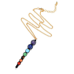 7 Chakra Healing Balance Beads Necklace Pendant