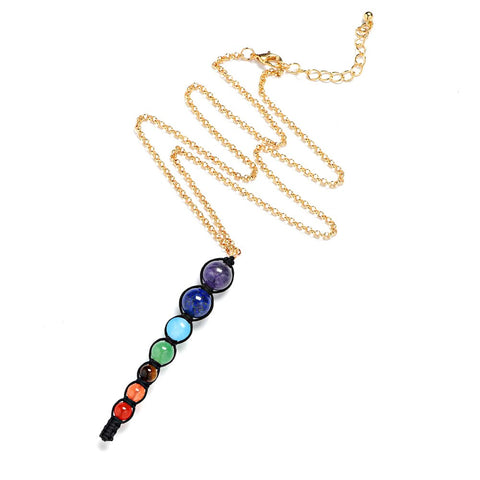 7 Chakra Healing Balance Beads Necklace Pendant